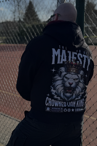 Oversized Zipper Hoodie - Lion Instinct „Majesty“ D/B
