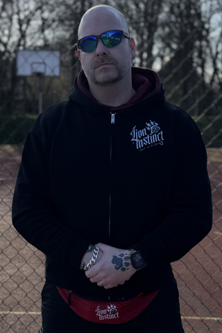 Oversized Zipper Hoodie - Lion Instinct „Majesty“ D/B